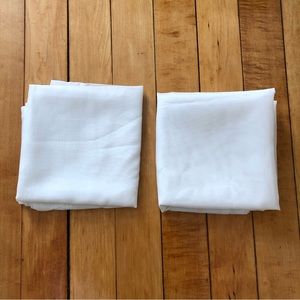 2 Room Essentials Sheer White Curtain Panels